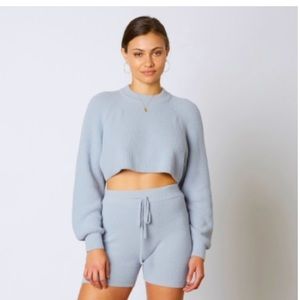 NWT Cotton Candy LA Fuzzy Cropped Sweater